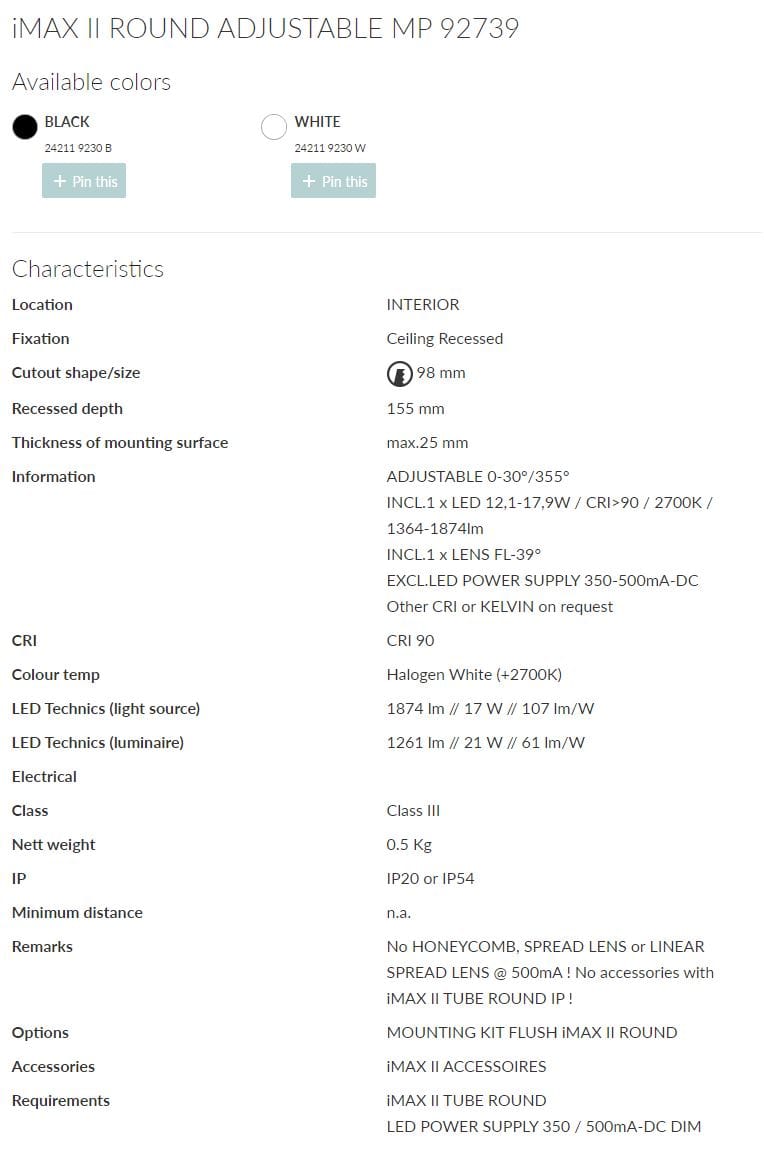 Регулируемый светодиодный прожектор Deltalight iMAX ARCH-00010169 - Вид №10