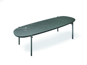 Мраморный овальный журнальный столик