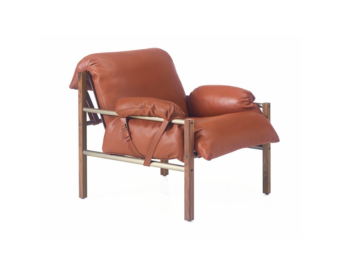 Кожаное клубное кресло с подлокотниками BassamFellows Слинг ARCH-00103401 - Вид №7