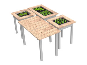 Прямоугольная деревянная плантатор