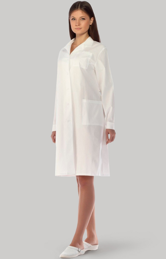 61691 Халат женский белый  Медицинская одежда  размер 48-50/158-164 Спецодежда  - Вид №7