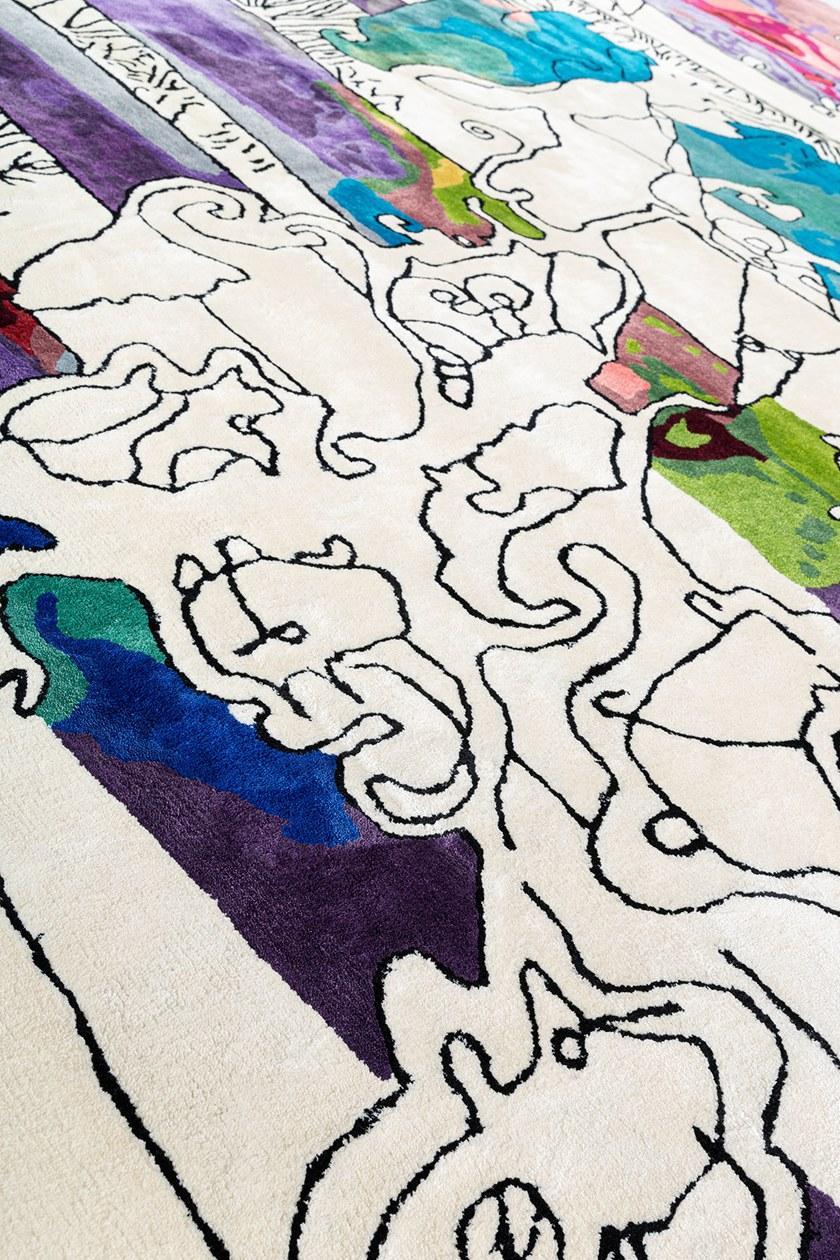 Diacasan Edition Прямоугольный коврик ручной работы из растительного шелка Sylvain & plume sun-id-1378469 - Вид №1