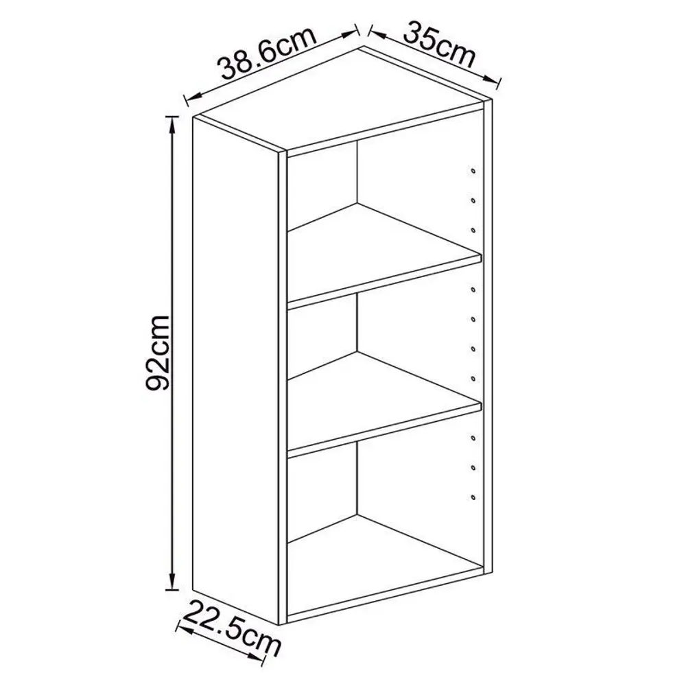 Каркас навесной угловой скошенный 40x92x35 см, ЛДСП, цвет белый DELINIA STLM-2177252 - Вид №6