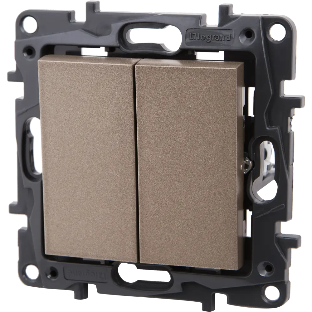 Legrand Structura — двухклавишный выключатель шампань для современного интерьера 82064604 STLM-0018595 - Вид №2