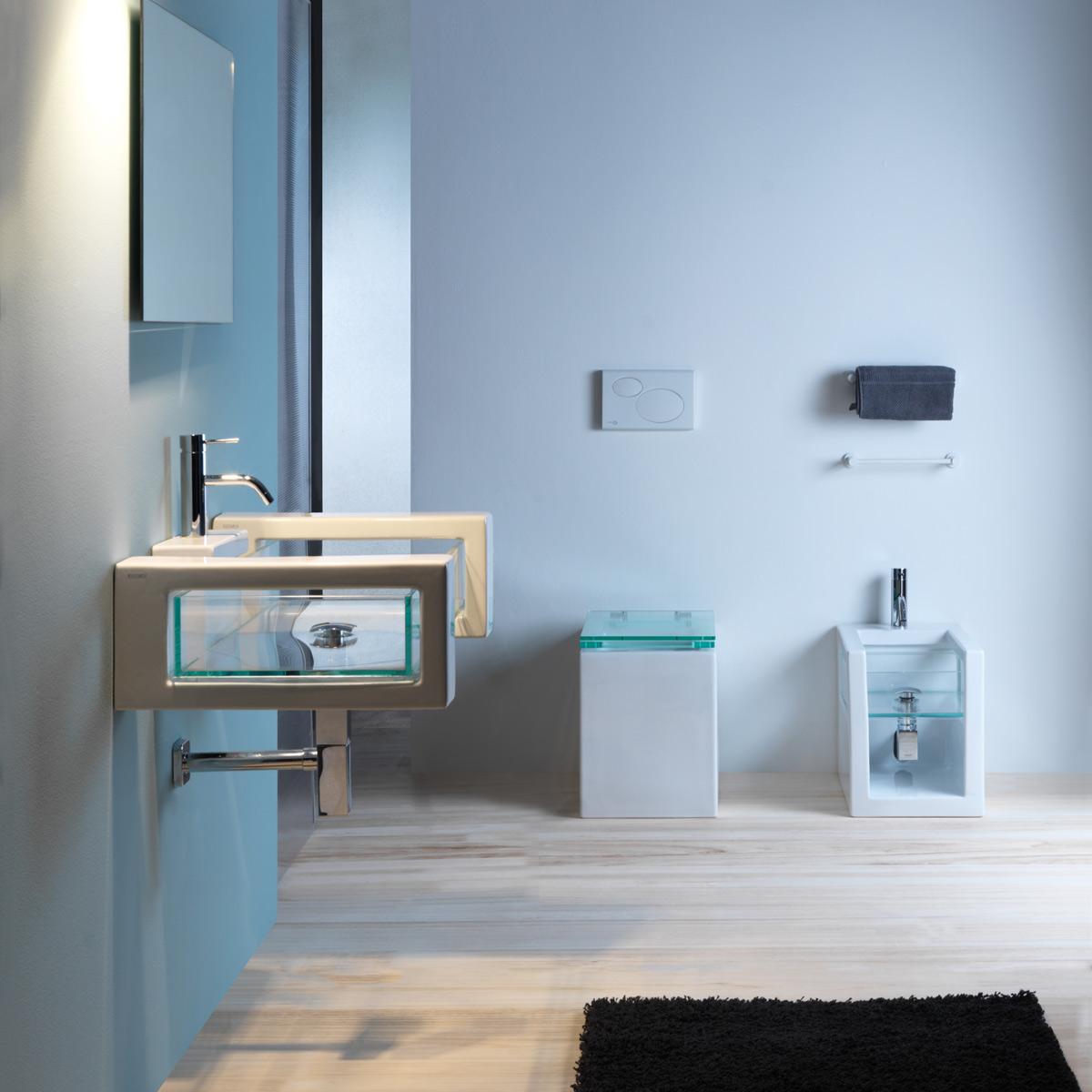 GLBI013 Напольное биде приставное GSG CERAMIC GLASS - Вид №3