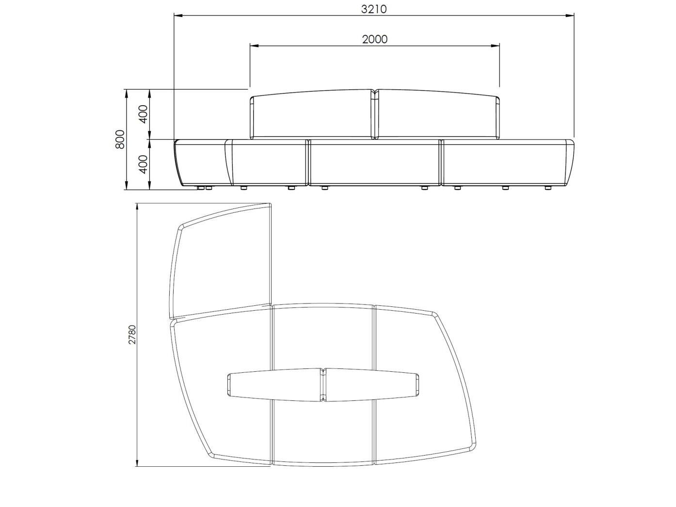 Модульный тканевый диван SITIA PAVÉ ARCH-00048383 - Вид №30