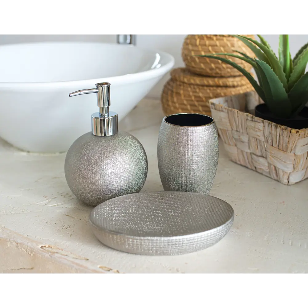 PROFFI HOME Silver — керамический стакан для зубных щёток 82041402 STLM-0018243 - Вид №1