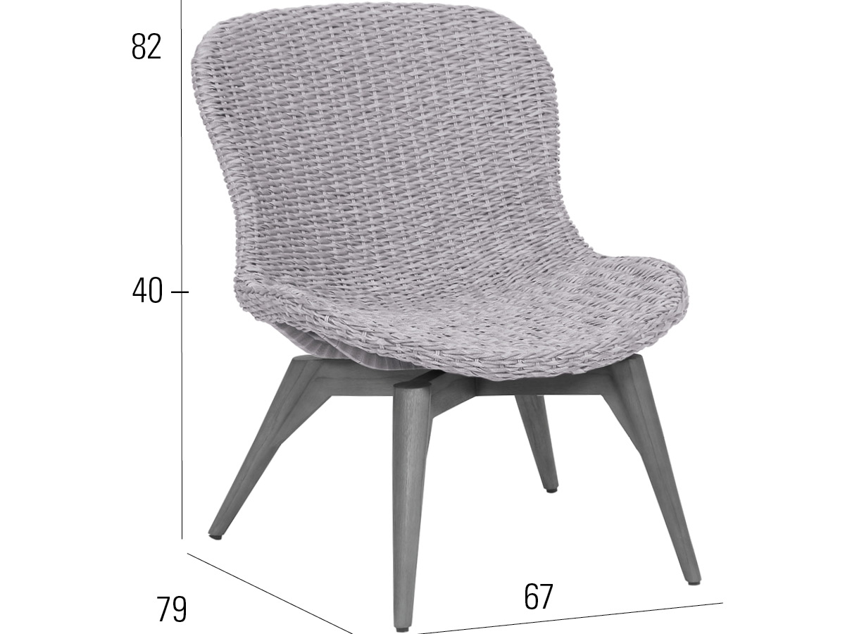 68.00.0382 Стул для отдыха Orlando Twist Oyster Mbm  - Вид №2