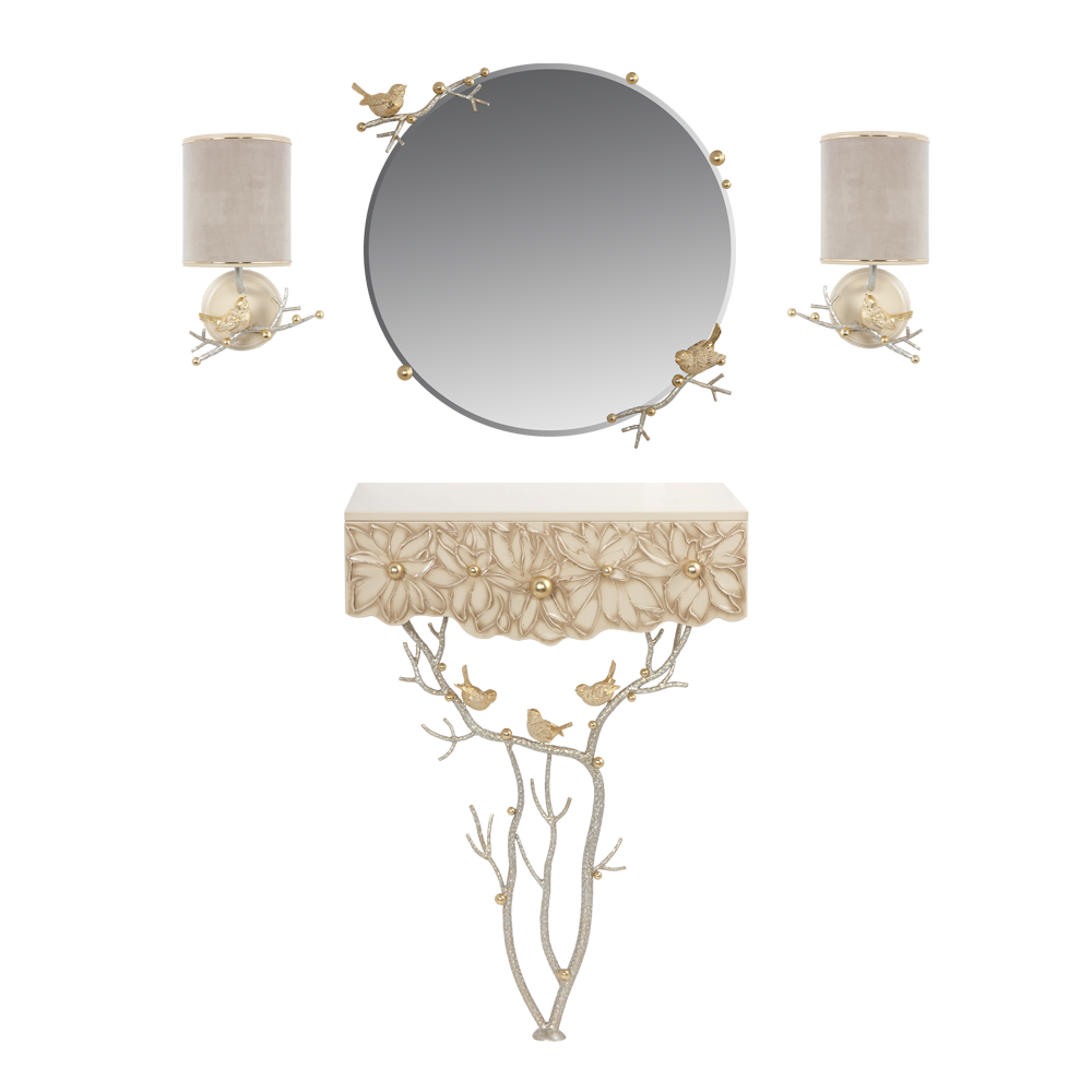 15009,79025,35063,35062 Комплект Терра Айвори из 4-х предметов BOGACHO 4627174553598, 4627174557893, 4627174557954, 4627174557923