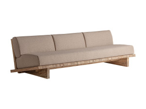 3-местный диван из ткани и дерева