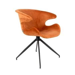 Кресло Mia оранжевое под бархат