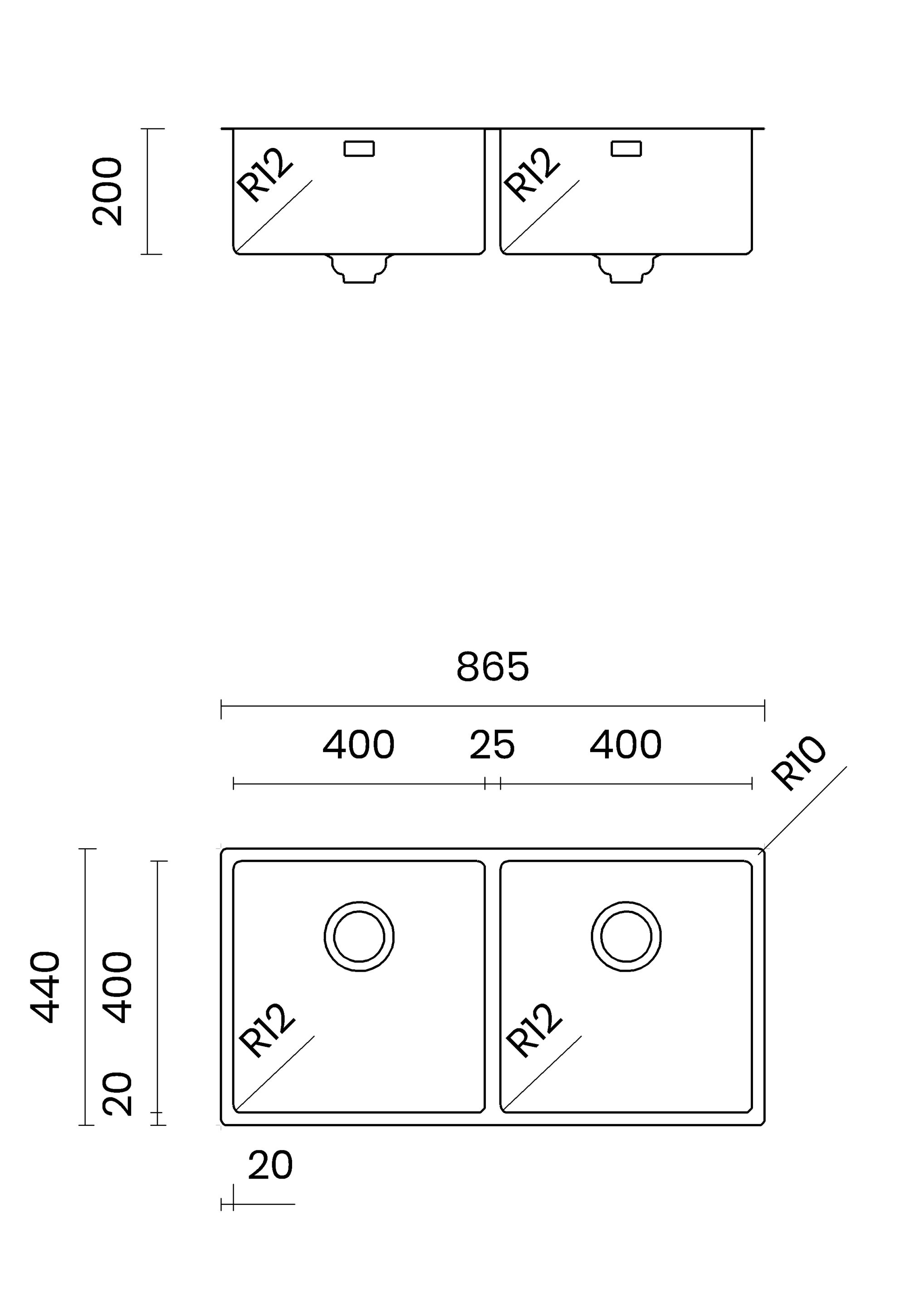 2 раковины из нержавеющей стали TASCA чистый ARCH-00128976 - Вид №2
