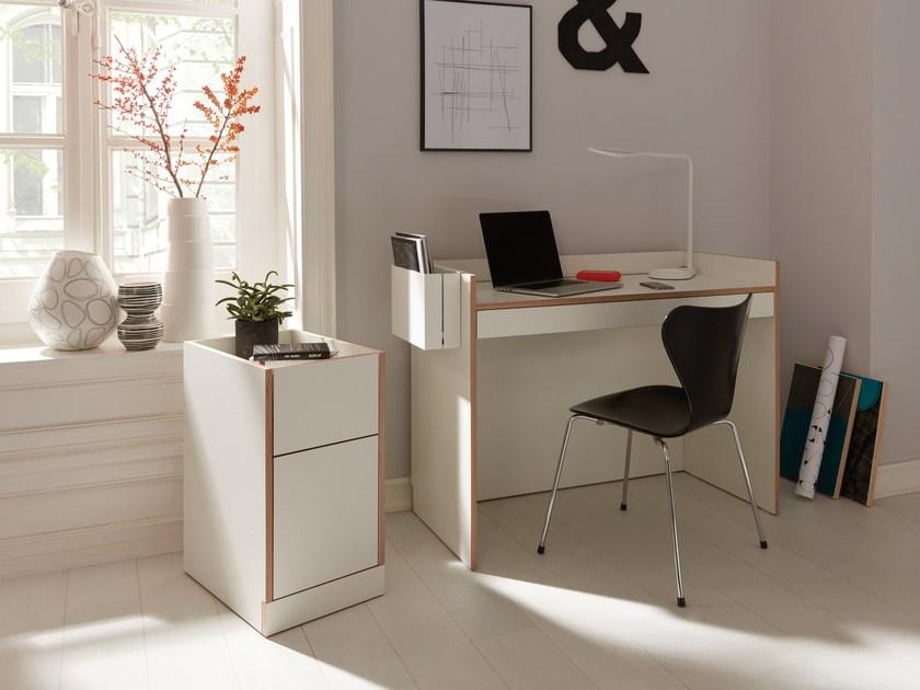 Müller Small Living Прямоугольный письменный стол из фанеры с ящиками Flai Fla100-w - Вид №1