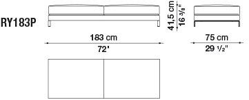 B&B Italia Квадратный пуф из ткани Ray sun-id-1430510 - Вид №2