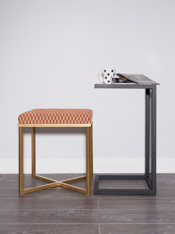 Прикроватный столик черный с мраморным топом 36 см FOR MISS  264005 Черный;белый  - Вид №2