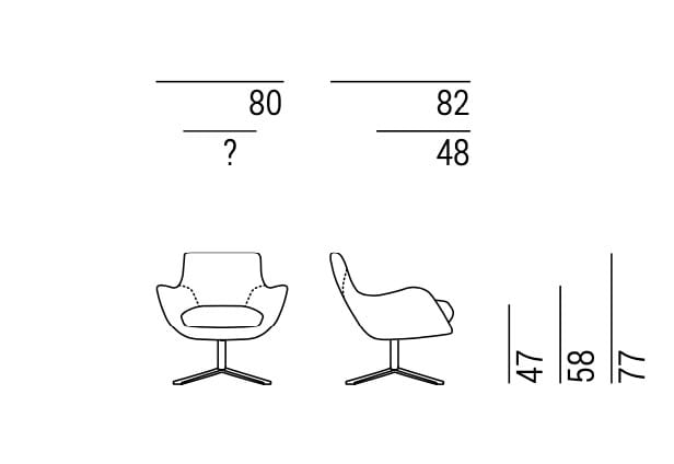 Спицевое вращающееся кресло с подлокотниками Marelli BRERA ARCH-00121414 - Вид №19