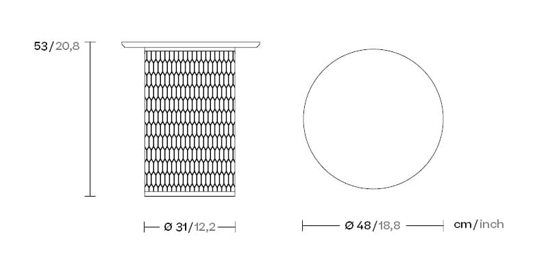 Алюминиевый журнальный столик Kettal сетка ARCH-00084815 - Вид №7