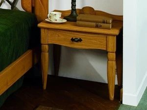 Arnaboldi Interiors Прямоугольная лакированная прикроватная тумбочка из каштана в современном стиле с ящиками Rota