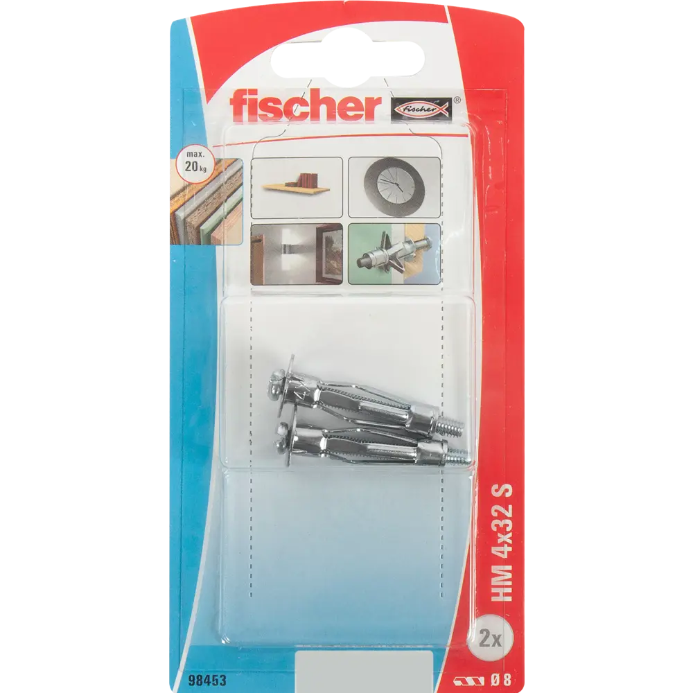 Дюбель-Молли для гипсокартона Fischer 4x32 мм 2 шт STLM-2081750 - Вид №3