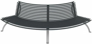 Lazzari Изогнутая металлическая скамья со спинкой Positano