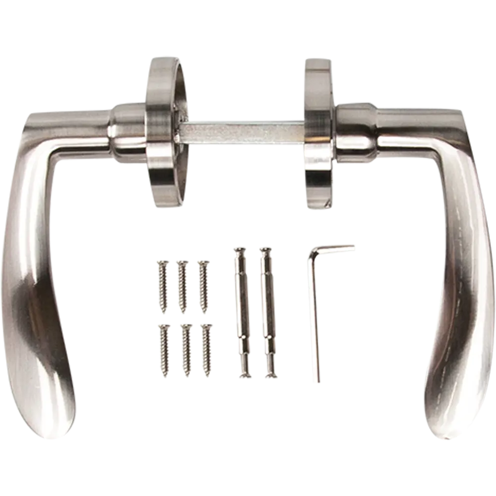 82227133 Дверные ручки Inspire Louise без запирания алюминий 121 мм цвет никель STLM-0022329  - Вид №1