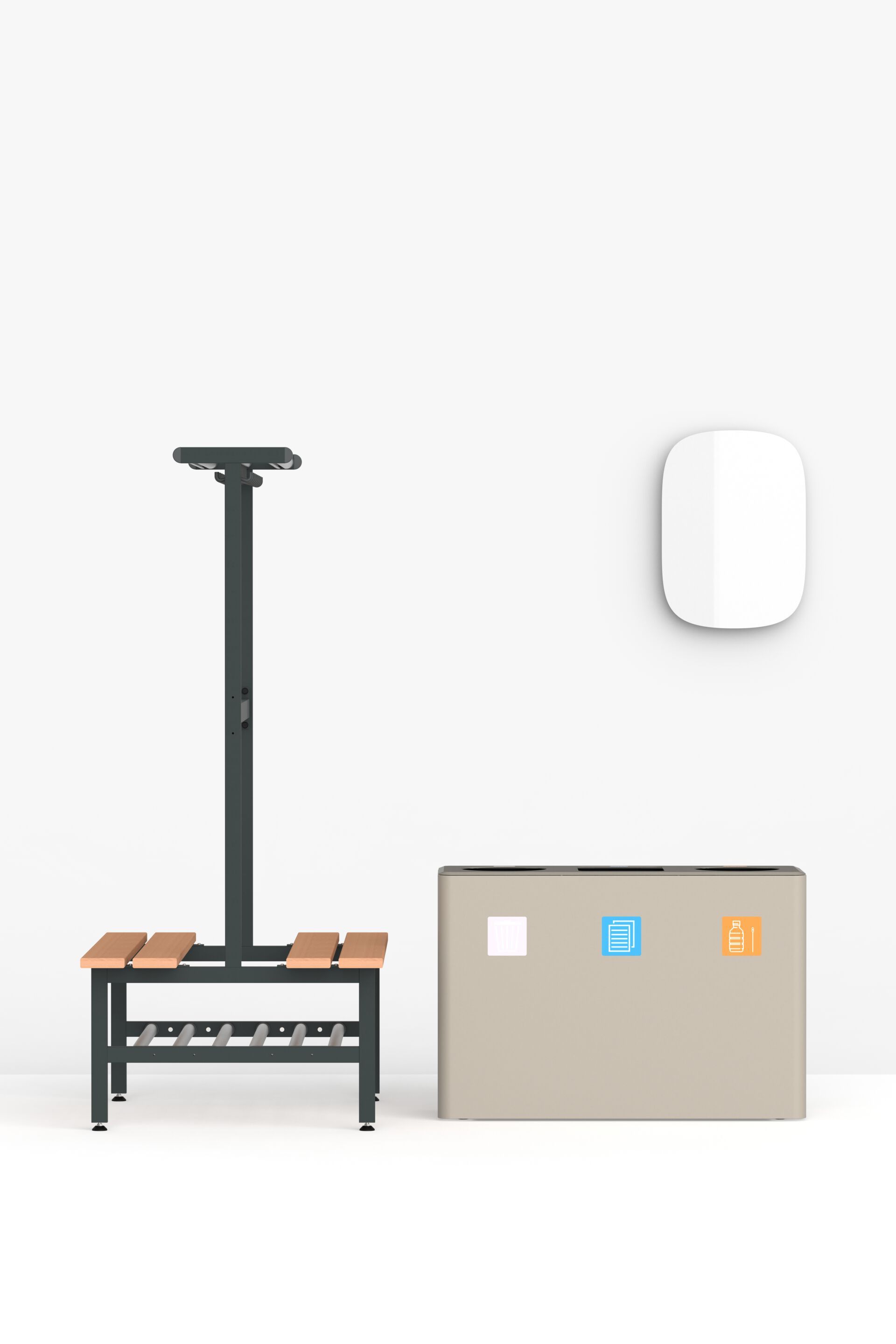 Стальная и деревянная скамейка для спортивных сооружений FUNCTIONALS Tertio ARCH-00028620 - Вид №2