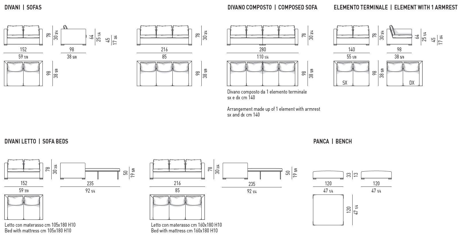 Ткань раскладной диван-кровать Minotti DEEP SUITCASE ARCH-00079529 - Вид №2