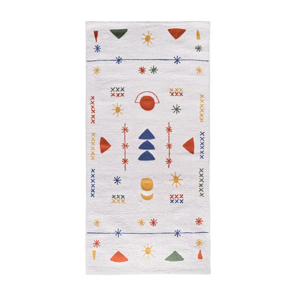 Коврик для ванной Moroshka Kira 60x120 см цвет белый желтый STLM-2166213