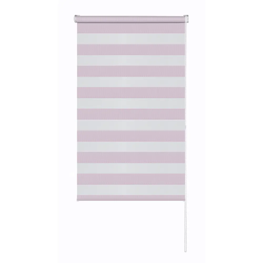 Рулонная штора день-ночь MIAMOZA Петер 140×175 см сиреневая полоска 89411369 STLM-1572414