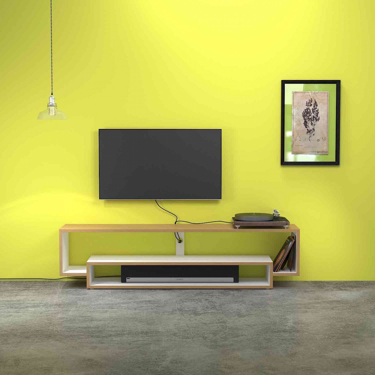 Тумба под телевизор длинная 180 см Tube-1 BRAGIN DESIGN  256495 Бежевый  - Вид №1