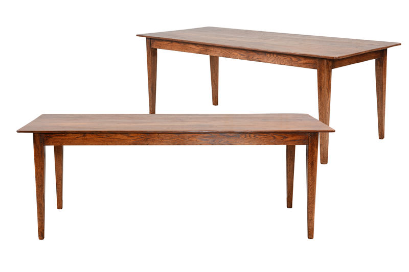 0046-16 Загородный стол с закругленными коническими ножками ijlbrown  - Вид №4