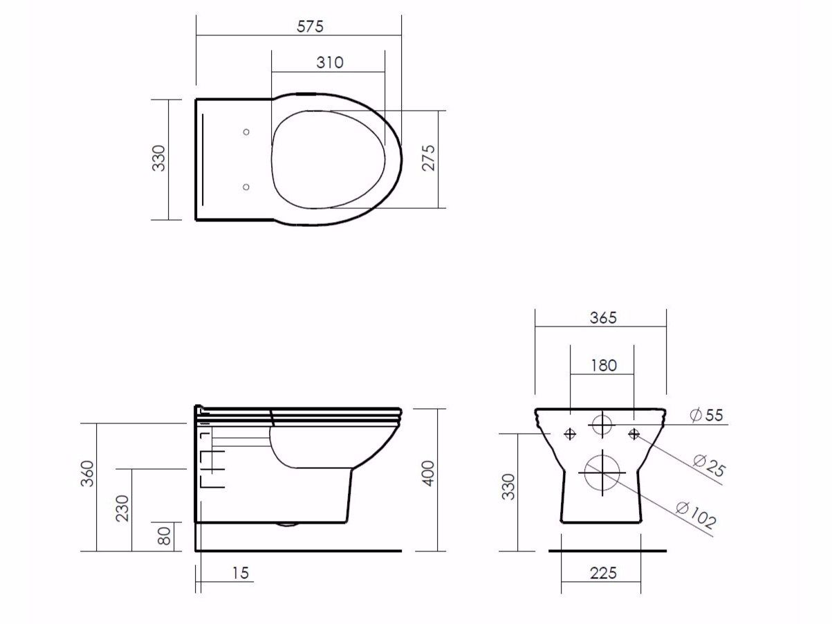 Фарфоровый подвесной туалет Gentry Home Belgravia ARCH-00097627 - Вид №4