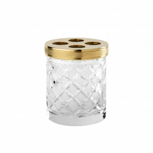 FS09C-620 FS09C-620 Стакан для зубной щетки ЛОСАН РАЗМЕР КРИСТАЛЛ Cristal & Bronze CRISTAL TAILLE “LOSANGE” CISELÉ