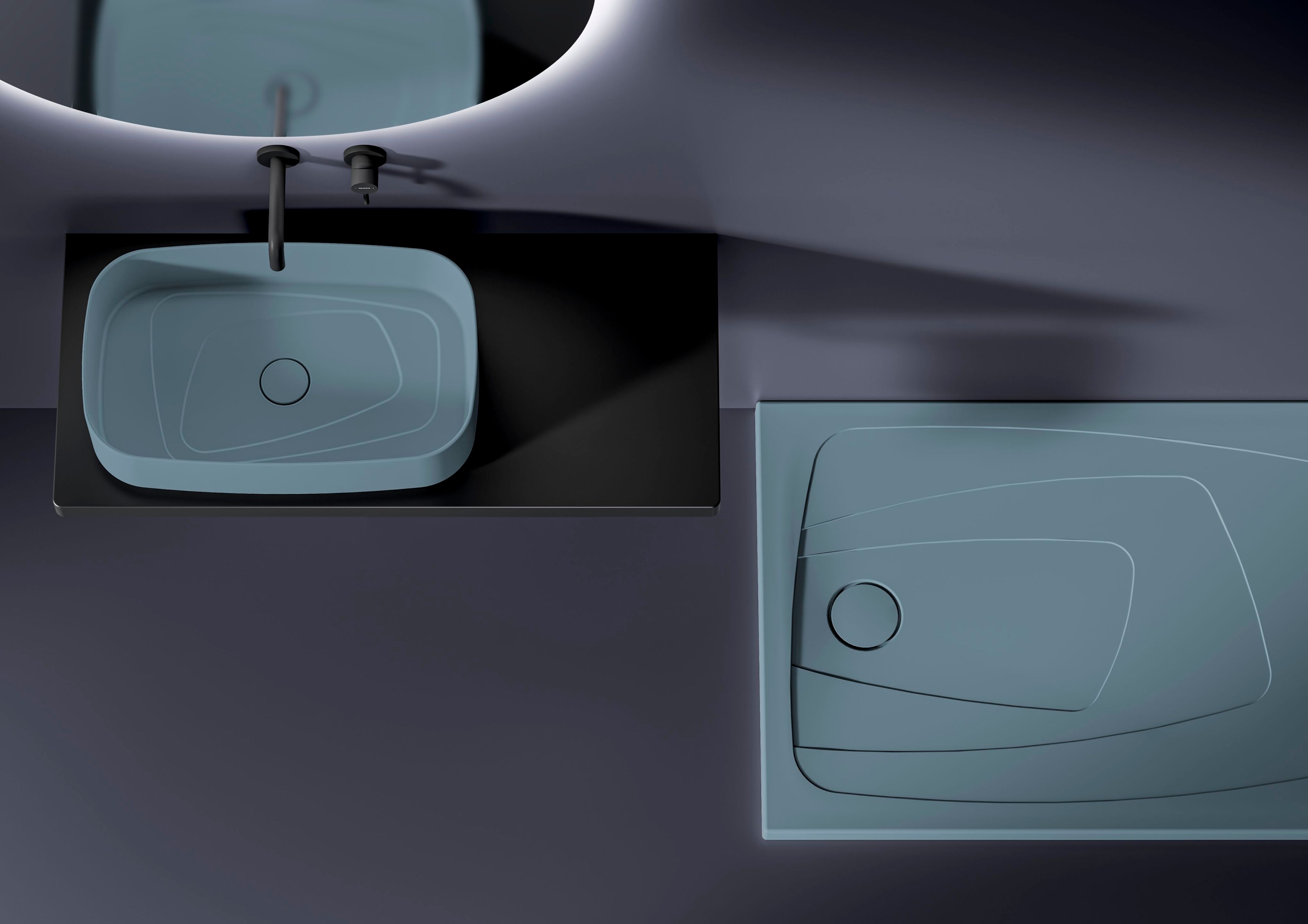 Керамическая раковина с одной столешницей Ceramica Dolomite за пределами ARCH-00090533 - Вид №2