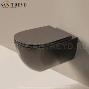 IOeSI118G.9017 Подвесной унитаз настенный Черный Ceramica Flaminia IO e SI Италия