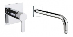 77CR7527 Santan Aosta, однорычажный смеситель для раковины из стены со скрытым монтажем, цвет хром