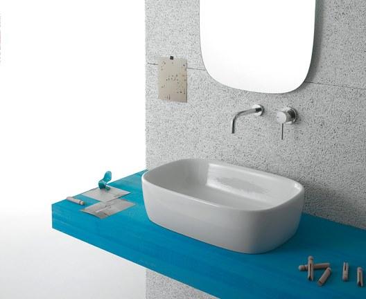 Ge045/044/043 bi Накладная раковина на столешницу  овальная Ceramica Globo Genesis - Вид №4