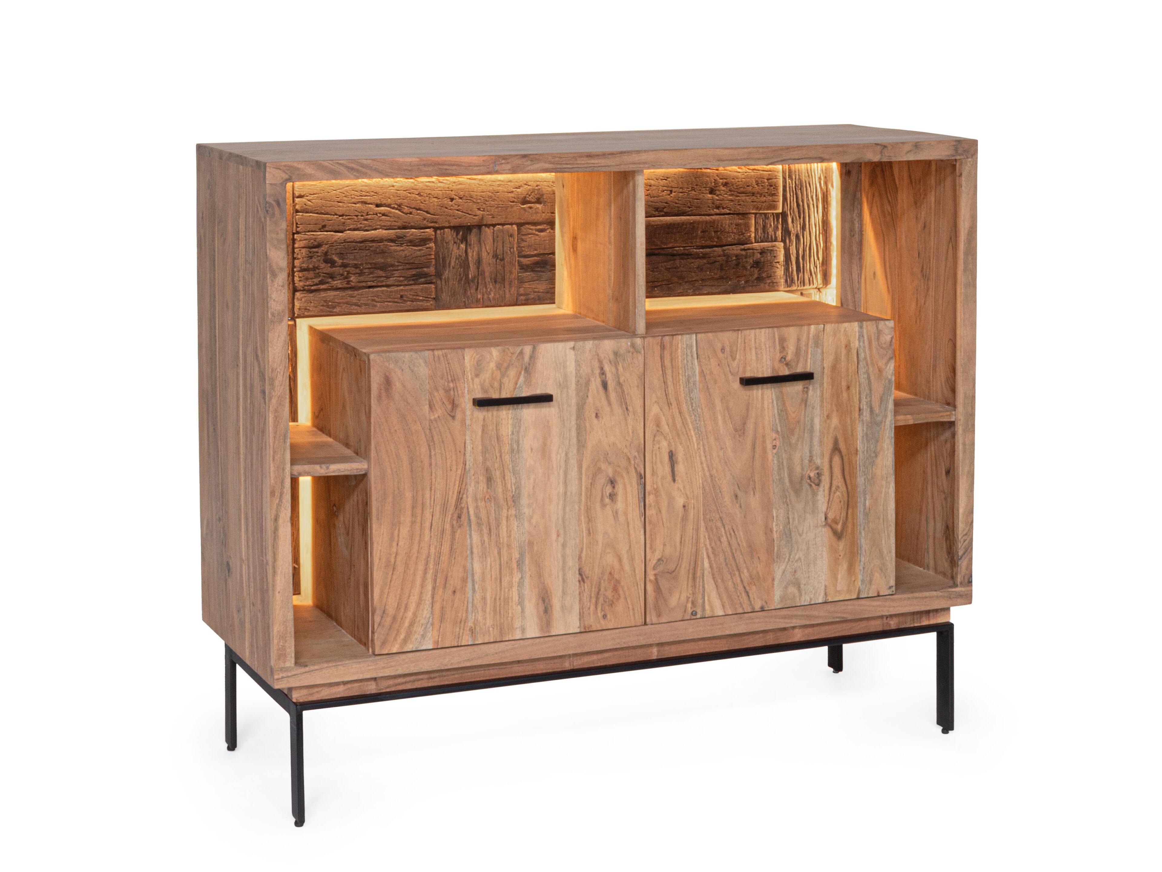 Шкаф из акации с 2 распашными дверцами BIZZOTTO Mangal ARCH-00026466 - Вид №1