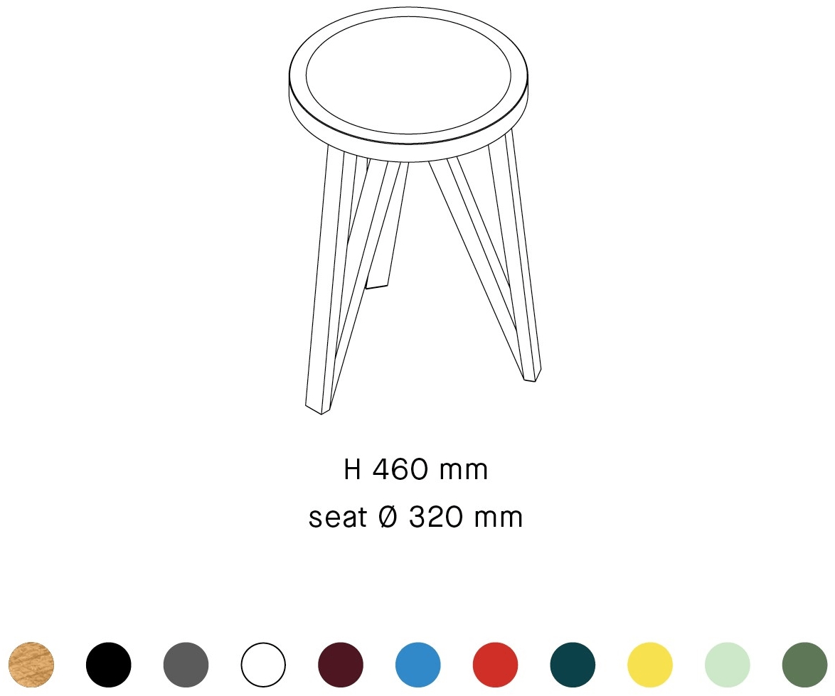 LOEHR Низкий деревянный табурет Faber sun-id-1514276 - Вид №4
