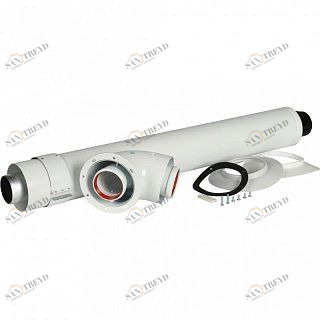 Комплект дымохода STOUT 60/100 с проходом через стену, совместимый с котлами Рысь, Ягуар SCA6010220850