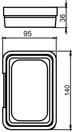 Мыльница настольная Novaservis Metalia 4 6436.0 белый/хром 64360 - Вид №1