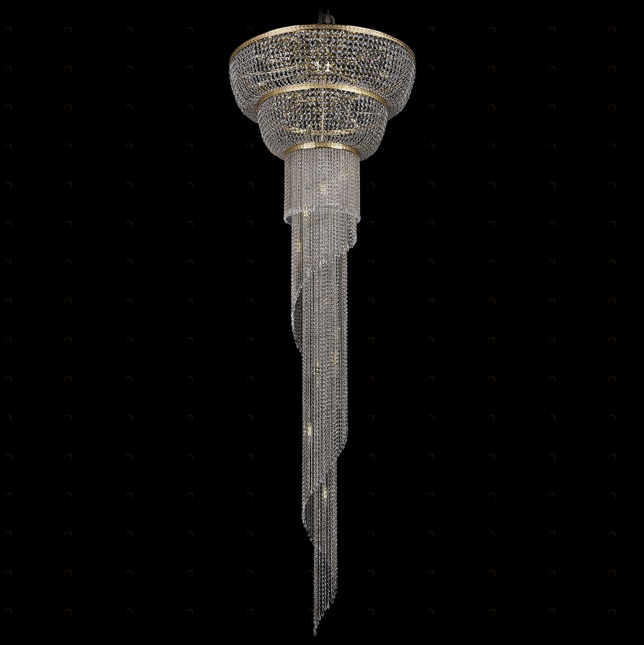 Каскадная люстра Bohemia Ivele 8323/100-300/G BOHEMIA IVELE ДИЗАЙНЕРСКИЕ 076143 Золотой 