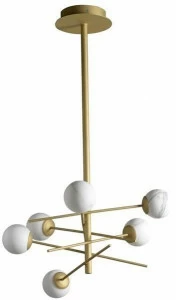 FranchiUmbertoMarmi Подвесной светильник из латуни и мрамора калакатта Eclissi Hd039calbra