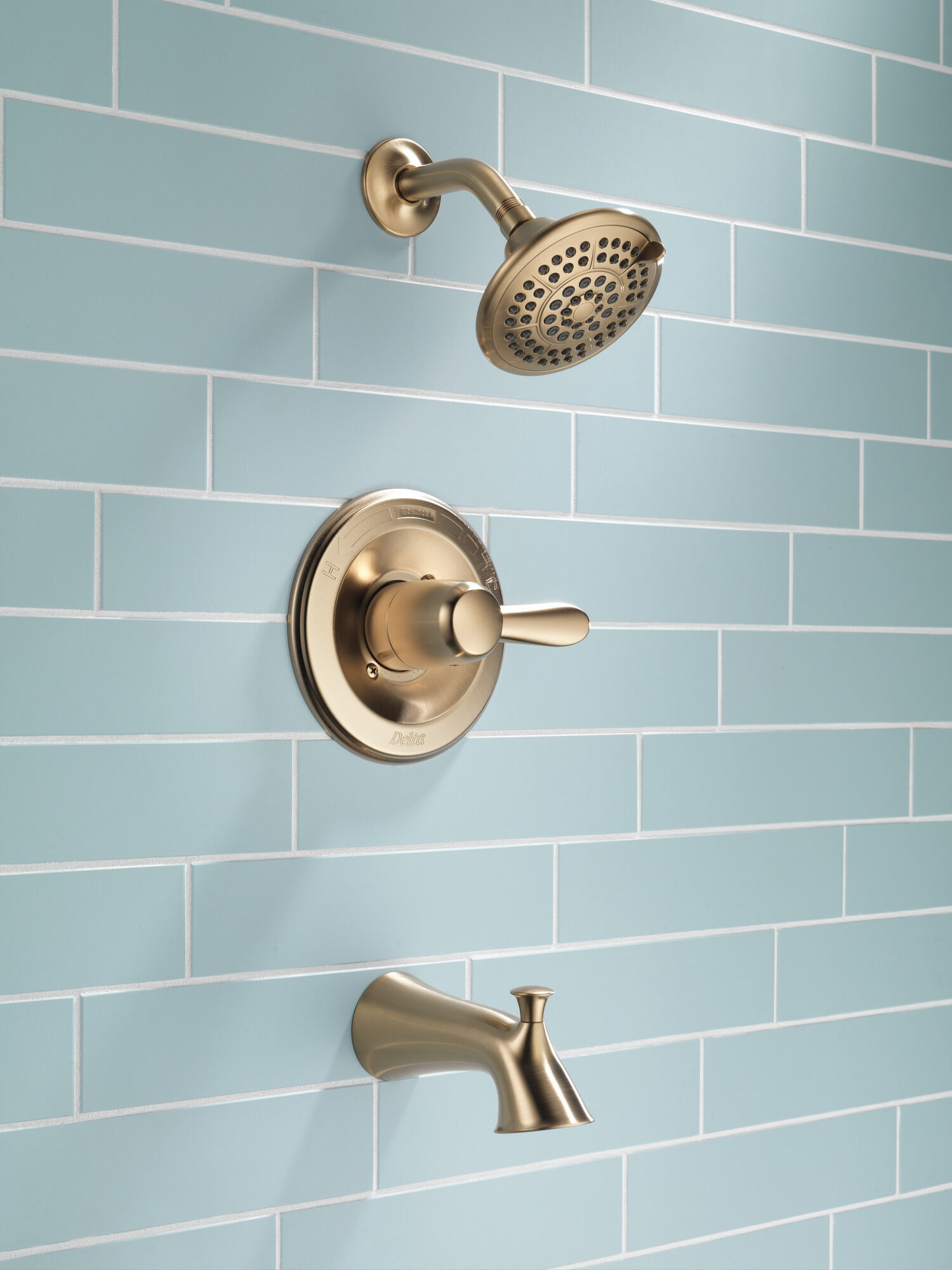 T14438-CZ Для ванны и душа Monitor® серии 14 Delta Faucet Lahara Шампанское бронза  - Вид №9