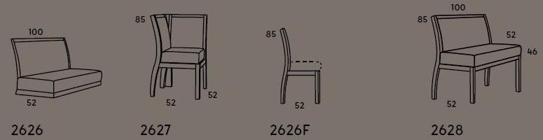 Sedex Модульная скамейка из экокожи  2627-2628  - Вид №2