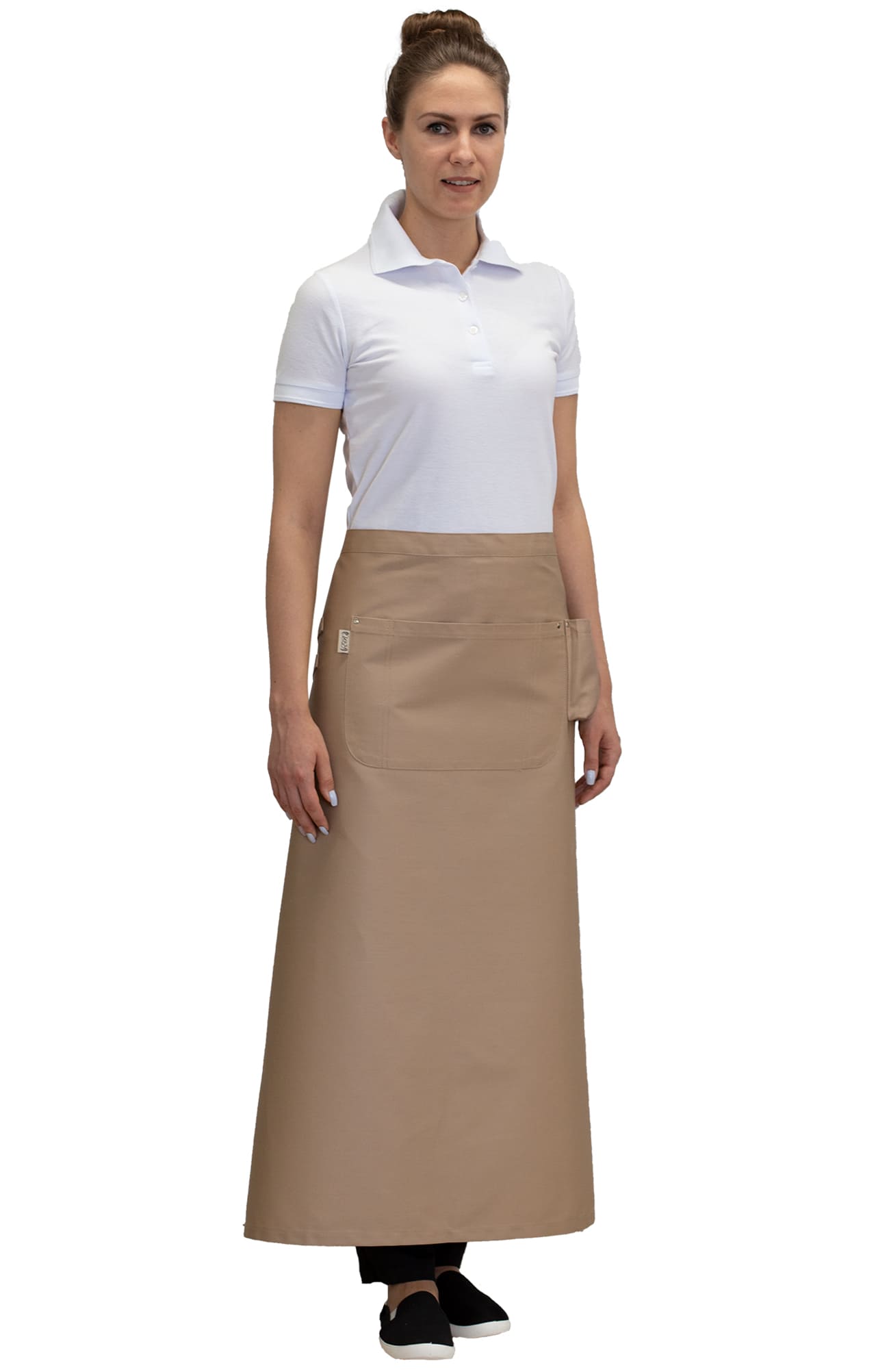 60616 Фартук  удлиненный цвет beige (бежевый) RICON  Одежда для официантов  размер  - Вид №4