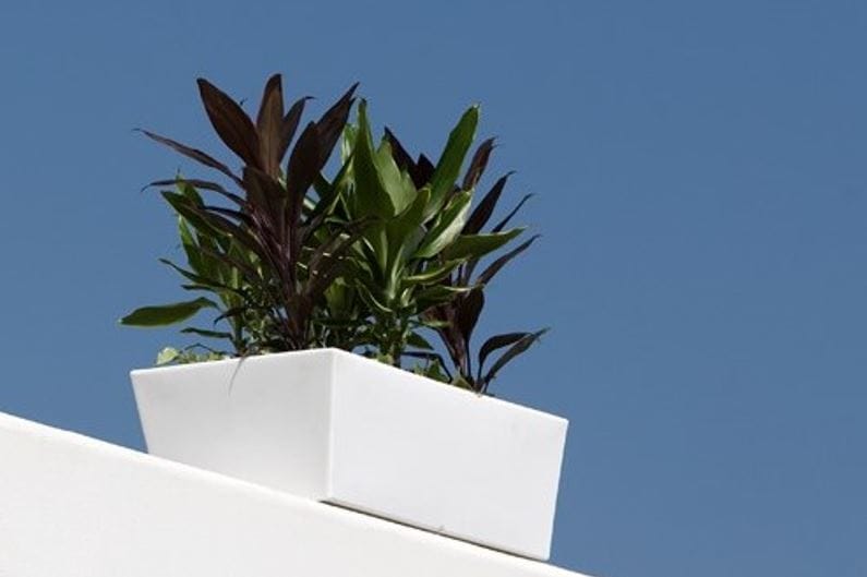 Низкий прямоугольный садовый горшок из полиэтилена Kloris DECÒ ARCH-00017246