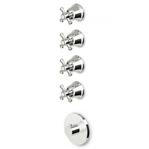 Z46662 - R97823 Встроенный термостатический смеситель для душа 1/2 "с 4-мя запорными кранами. Zucchetti Delfi