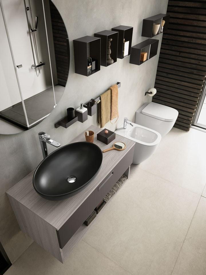 Archeda Тумба под умывальник подвесная с ящиками и зеркалом Light sun-id-1508580 - Вид №3