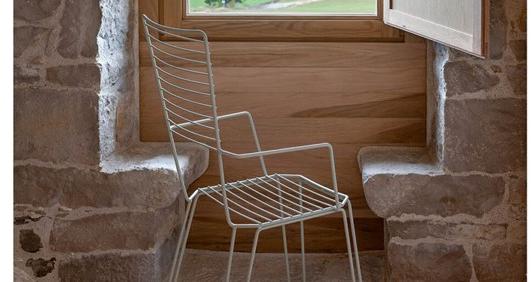 iSimar Стул из стали с подлокотниками и высокой спинкой Menorca 8113 - Вид №1